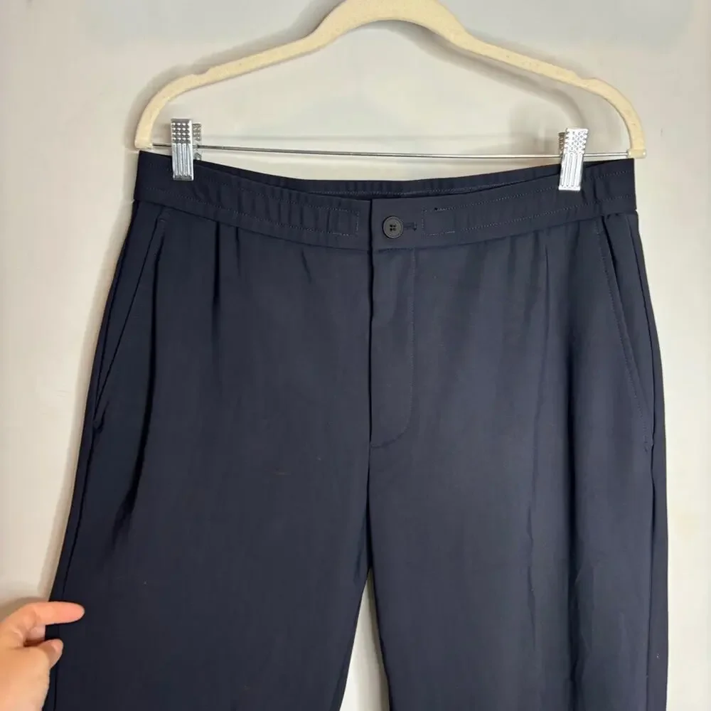 Theory Men’s Mayer Drawstring Precision Slim Fit Ponte Pants Navy